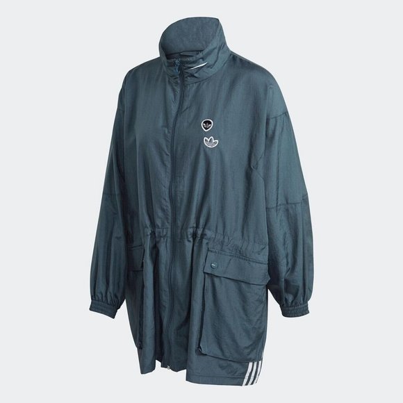 Adidas Originals Three Stripes Long Windbreaker Jacket - Picture 8 of 11